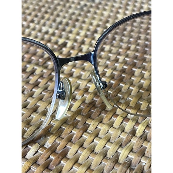 Vintage 80s Glasses Silver Toned Frames Large Lenses Italian Holiday Optics - Picture 7 of 9